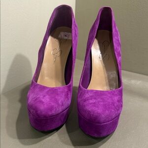 Jessica Simpson Vibrant Purple Suede Heels